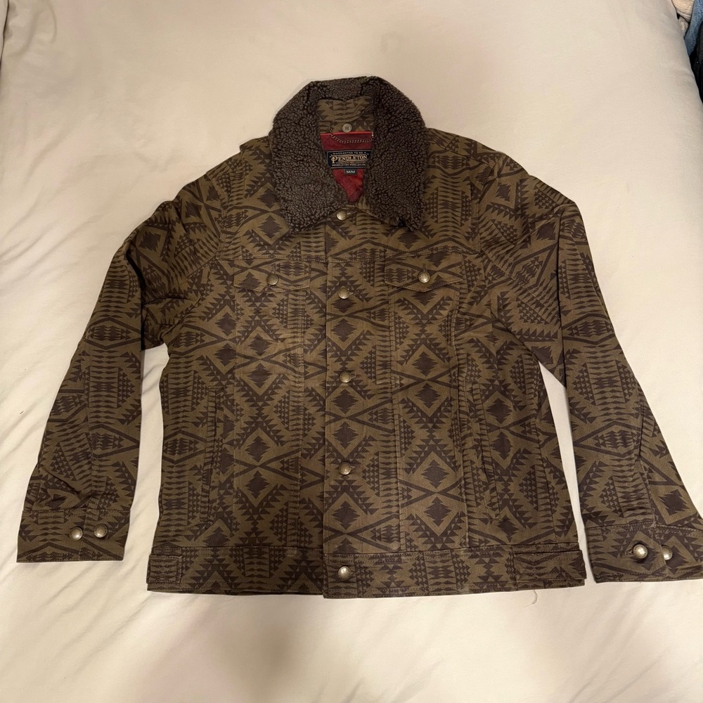 Pendleton Aztec Print Trucker Javket